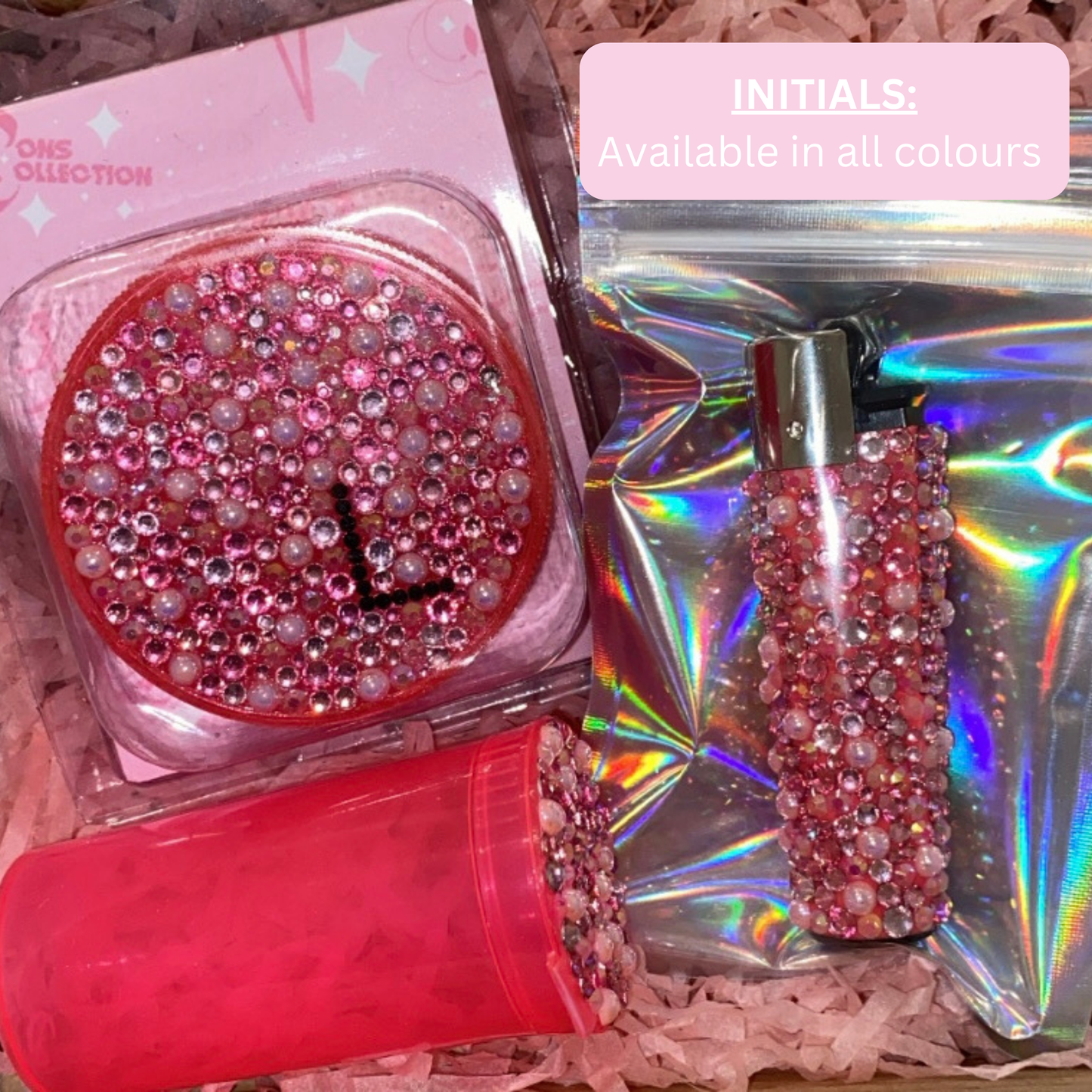 3 piece set; Lighter, Grinder & Pot