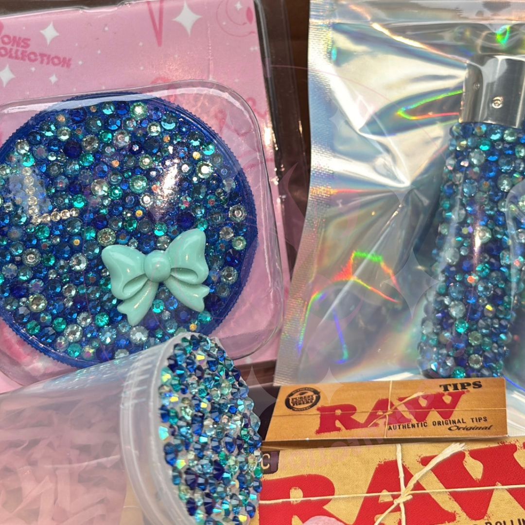 3 piece set; Lighter, Grinder & Pot