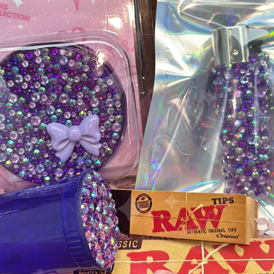 3 piece set; Lighter, Grinder & Pot