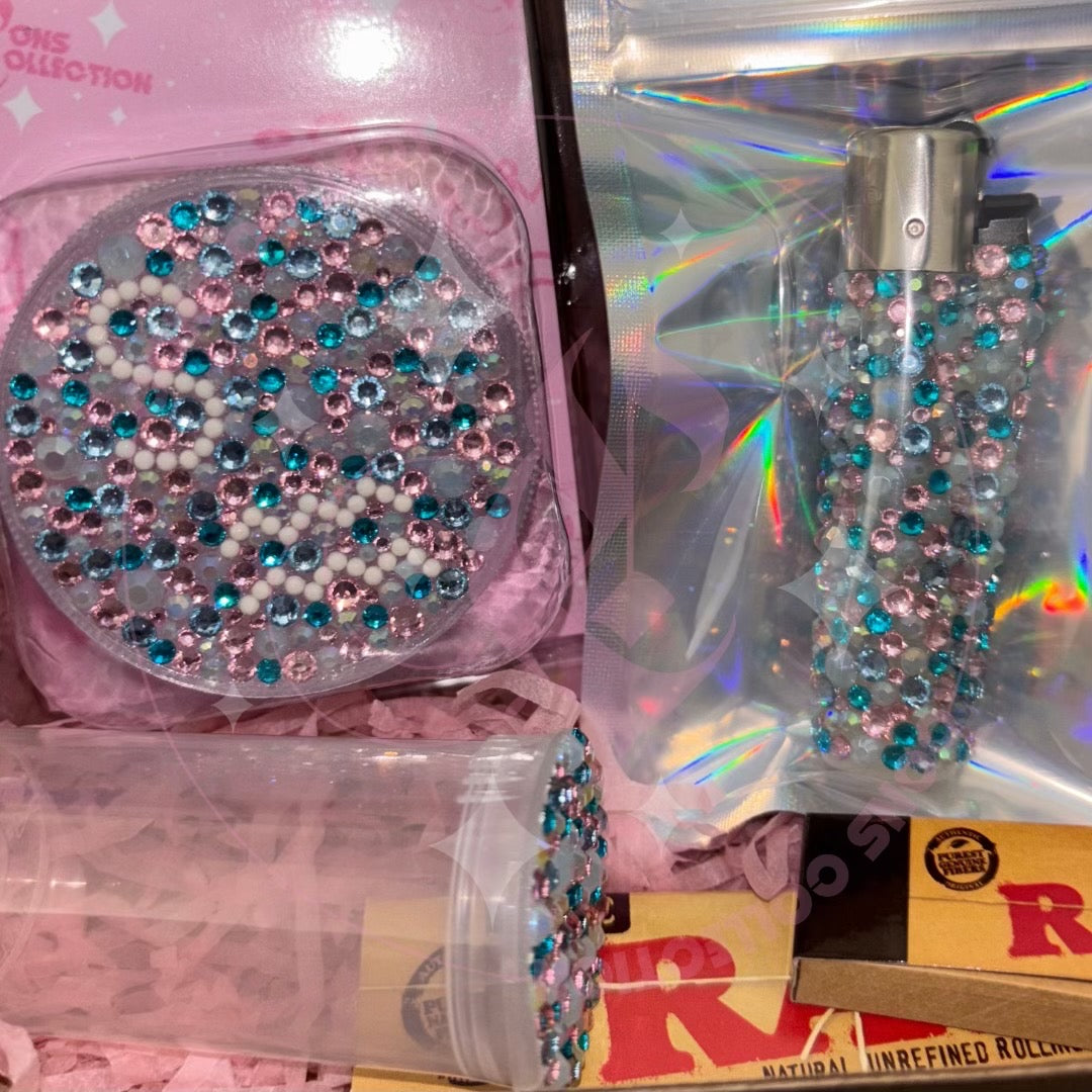 3 piece set; Lighter, Grinder & Pot